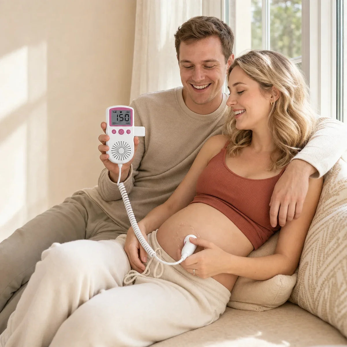 Portable Fetal Heart Rate Monitor for expectant parents